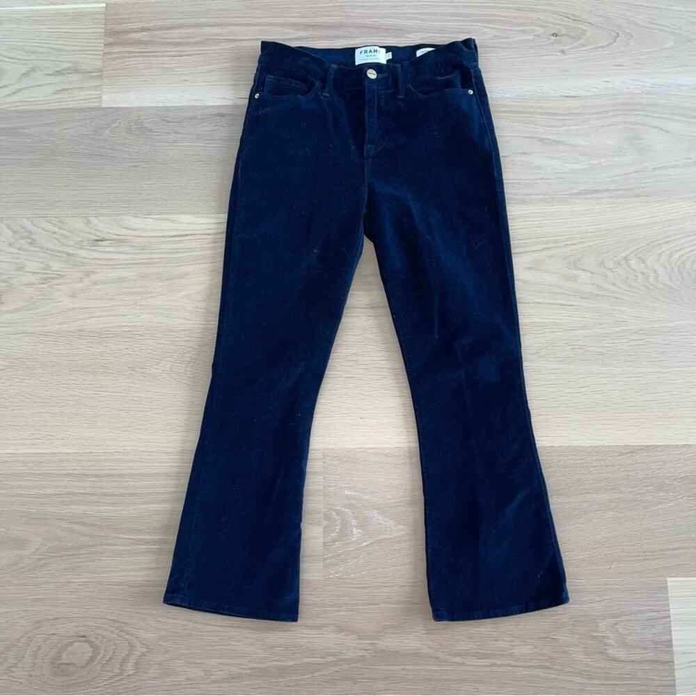 Frame Denim Le Crop Mini Boot Blue Velvet 26 - Picture 4 of 9